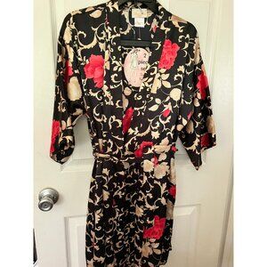 Inner Most 2 Piece Set Night gown Bathrobe Negligee Bedroom Set S Floral